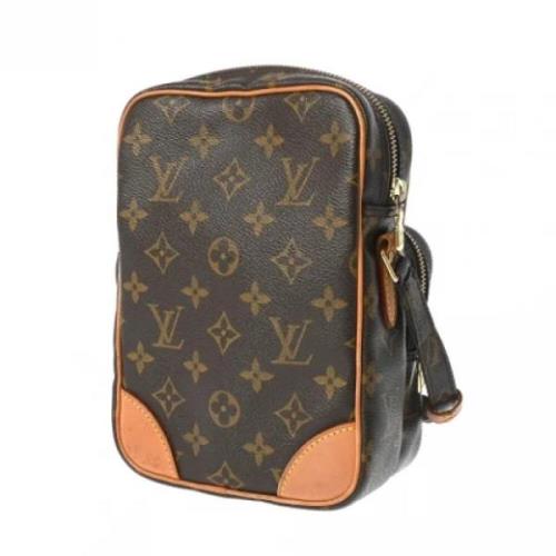 Louis Vuitton Vintage Pre-owned Canvas axelremsvskor Brown, Dam