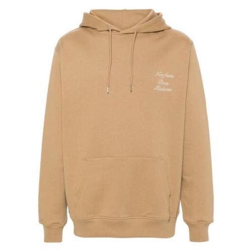 Drole de Monsieur Calligraphy Ice Brown Hoodie Sweaters Brown, Herr