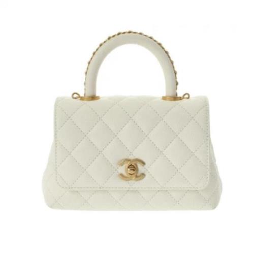 Chanel Vintage Pre-owned Laeder handvskor White, Dam