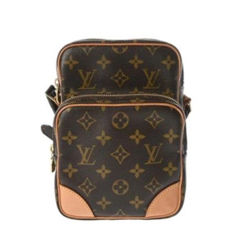 Louis Vuitton Vintage Pre-owned Canvas axelremsvskor Brown, Dam