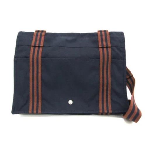 Hermès Vintage Pre-owned Canvas axelremsvskor Blue, Dam