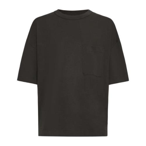 Lemaire Espresso Brun Bomull Crew Neck T-shirt Brown, Herr