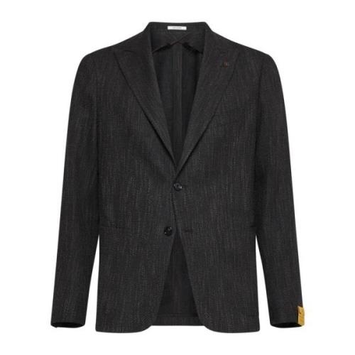 Tagliatore Brun Herringbone Blazer Brown, Herr