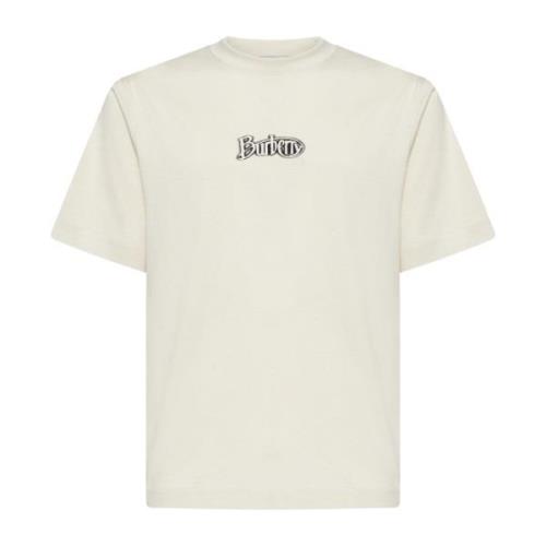 Burberry Bomull T-shirt med Logo Print White, Herr