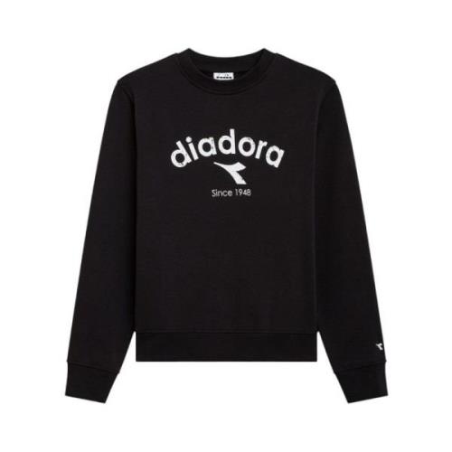 Diadora Unisex Sweatshirt, Model 502.180634, Cotton Black, Dam