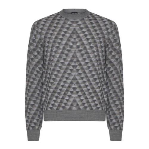 Giorgio Armani Elegant Sweater Kollektion Gray, Herr