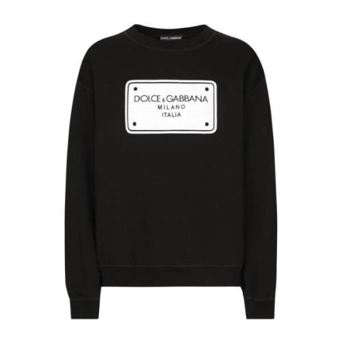 Dolce & Gabbana Svart Sweatshirt Aw24 Herrkläder Black, Herr