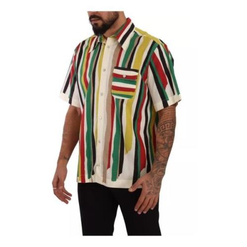 Dolce & Gabbana Randig Casual Skjorta Multifärgad Kortärmad Multicolor...