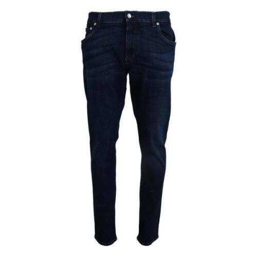 Dolce & Gabbana Elegant smal mrkbl denim jeans Blue, Herr