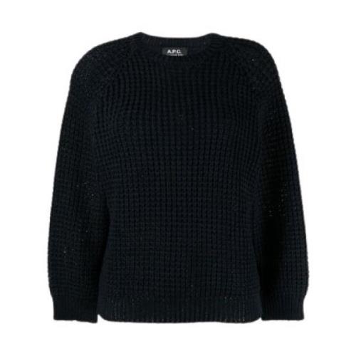 A.p.c. Stilig Pullover Tröja för Män Blue, Dam