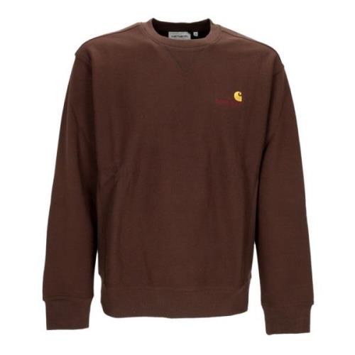 Carhartt Wip Script Sweat Crewneck Sweatshirt Brown, Herr