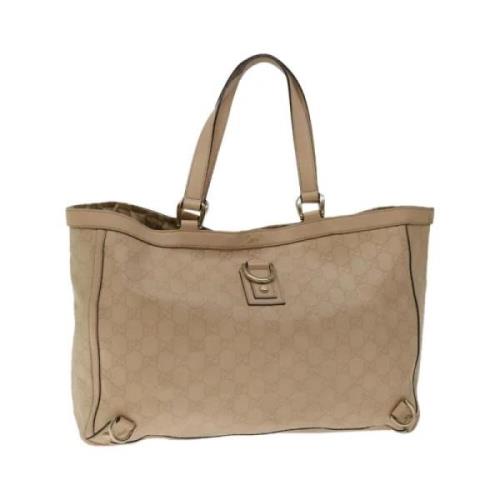 Gucci Vintage Pre-owned Canvas gucci-vskor Beige, Dam