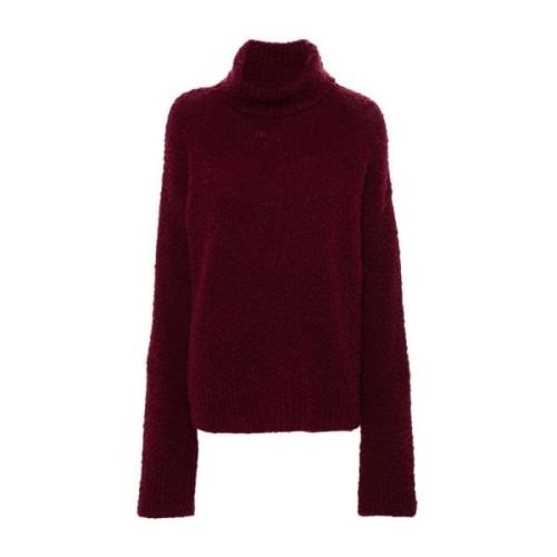 UMA Wang Mörkröd High Neck Top Red, Dam