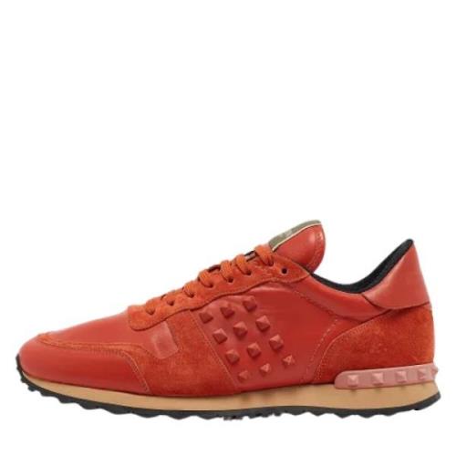 Valentino Vintage Pre-owned Laeder sneakers Orange, Herr