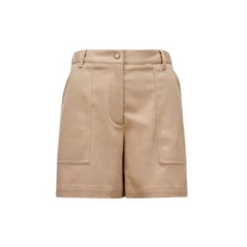 Moncler Snygga Shorts för Sommardagar Beige, Dam