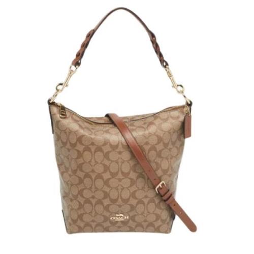 Coach Pre-owned Pre-owned Canvas axelremsvskor Beige, Dam