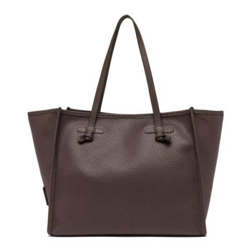 Gianni Chiarini Brun läder shoppingväska med clutch Brown, Dam