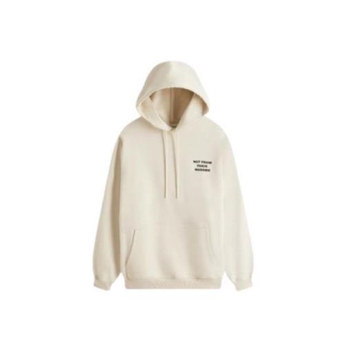 Drole de Monsieur Slogan Hoodie med fransk terry Beige, Herr