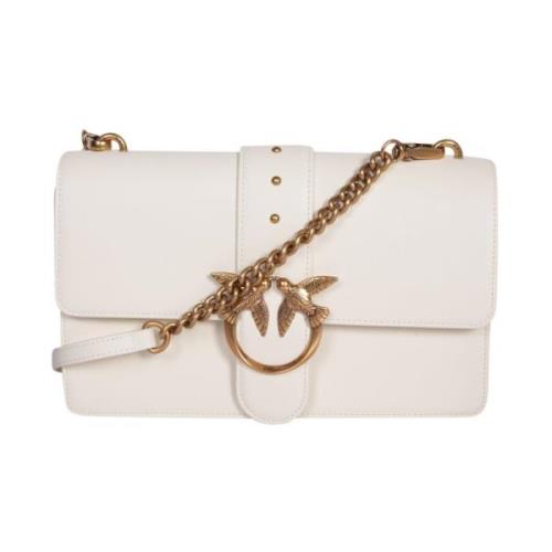 Pinko Love Birds Crossbody Väska White, Dam