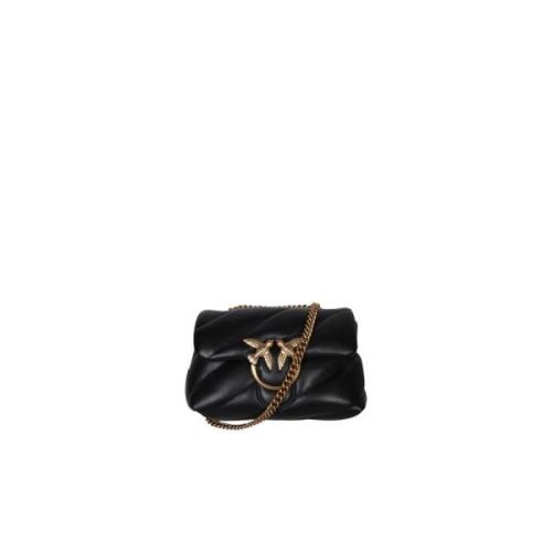 Pinko Love Birds Crossbody Väska Black, Dam