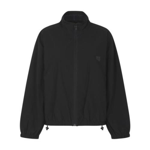 Alexander Wang Svart Coaches Track Jacket med Puff Logo Black, Dam