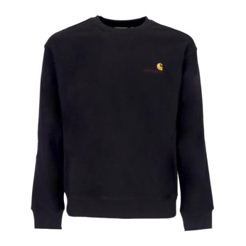 Carhartt Wip Script Crewneck Sweatshirt Svart Black, Herr