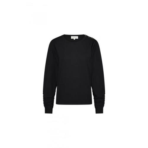 Fabienne Chapot Svart Ballongärm Pullover Black, Dam