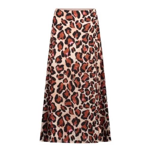 Fabienne Chapot Leopard Print Maxi Skirt Brown, Dam