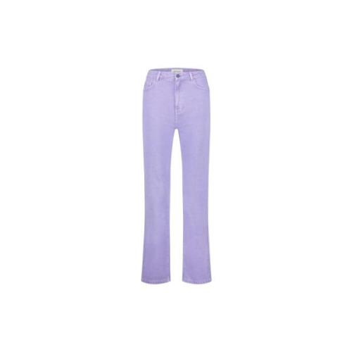 Fabienne Chapot Mid-high midja denimbyxor med raka ben Purple, Dam