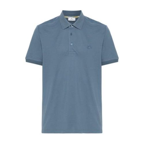 Etro Roma Printed Polo Avio 3 Blue, Herr