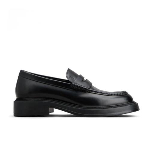 Tod's Svarta Läder Penny Loafers Black, Herr