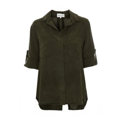 Bella Dahl Blus med splitt bak Green, Dam