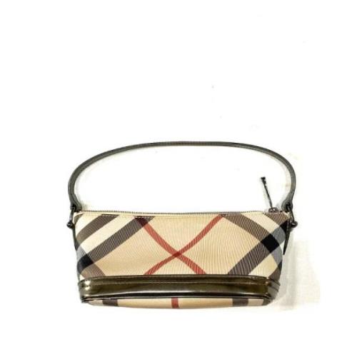 Burberry Vintage Pre-owned Canvas handvskor Beige, Dam