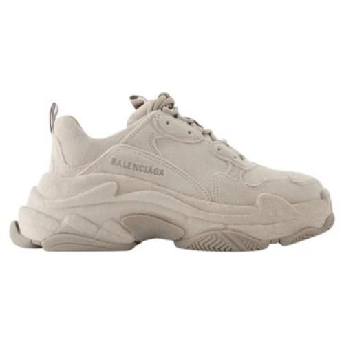 Balenciaga Laeder sneakers Beige, Dam