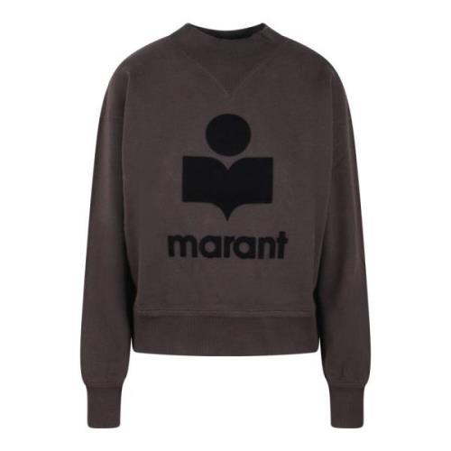 Isabel Marant Étoile Logo Bomulls Sweatshirt Fw24 Oversized Polo Black...