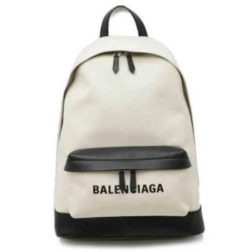 Balenciaga Vintage Pre-owned Canvas ryggsckar White, Unisex