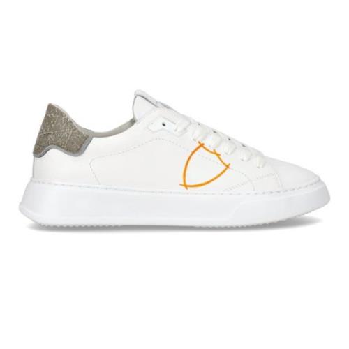 Philippe Model Stad Cool Läder Sneakers Orange Vit White, Herr