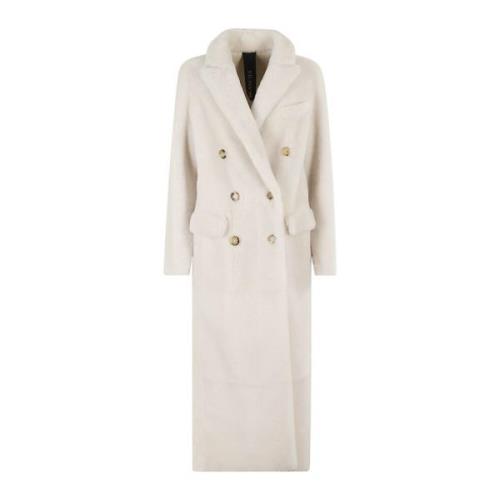 Blancha Varm Shearling Vinterrock White, Dam