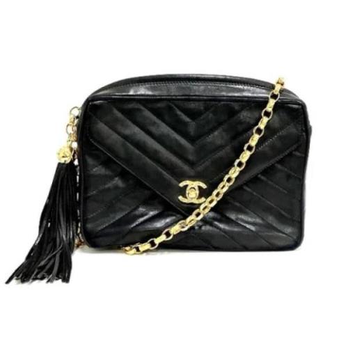 Chanel Vintage Pre-owned Laeder axelremsvskor Black, Dam