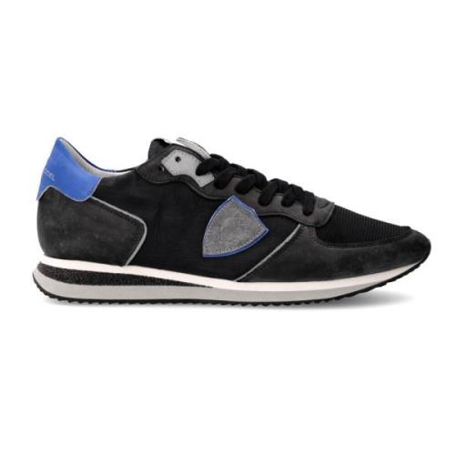 Philippe Model Vintage Style Running Sneakers Svart Blå Black, Herr