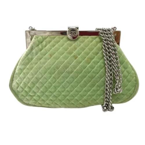 Chanel Vintage Pre-owned Sammet chanel-vskor Green, Dam