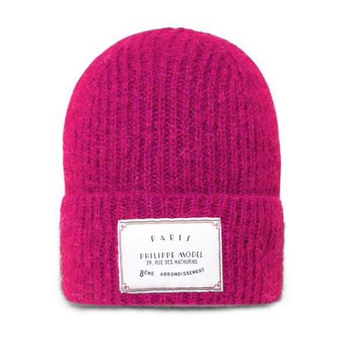 Philippe Model Mohairull Beanie, Fuchsia Pink, Unisex