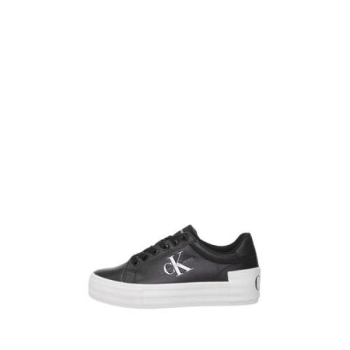 Calvin Klein Svarta Flatform Snörskor Black, Dam