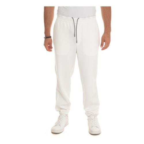 Emporio Armani Stretch Joggerbyxor med Knyt i Midjan Beige, Herr