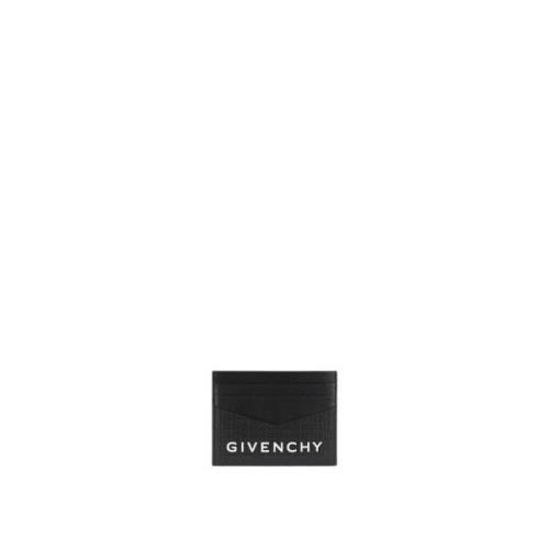 Givenchy Micro 4G Präglad Läderkorthållare Black, Herr