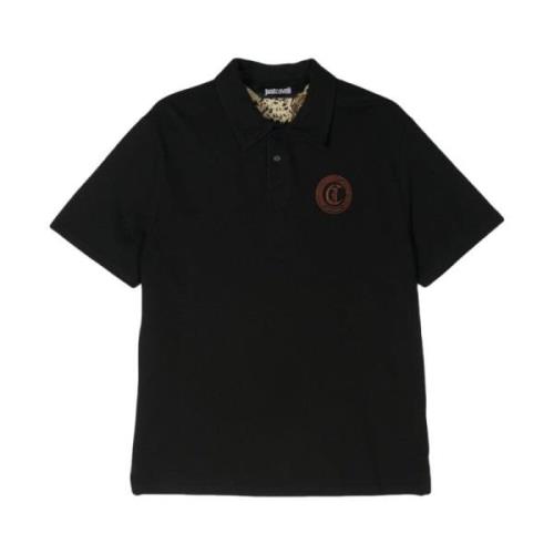 Just Cavalli Svarta T-shirts & Polos Aw24 Black, Herr