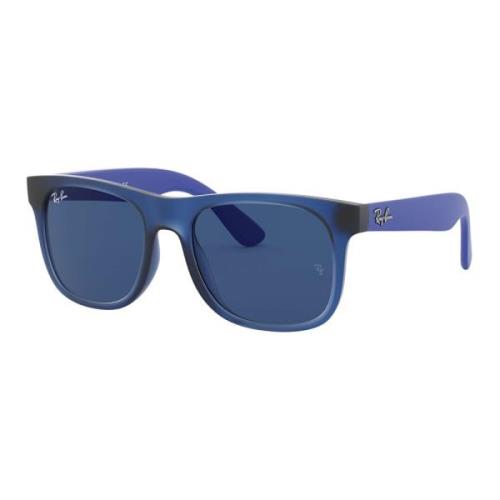 Ray-Ban Blå/Transparent Junior Solglasögon Rj9069S-706080 Blue, Herr