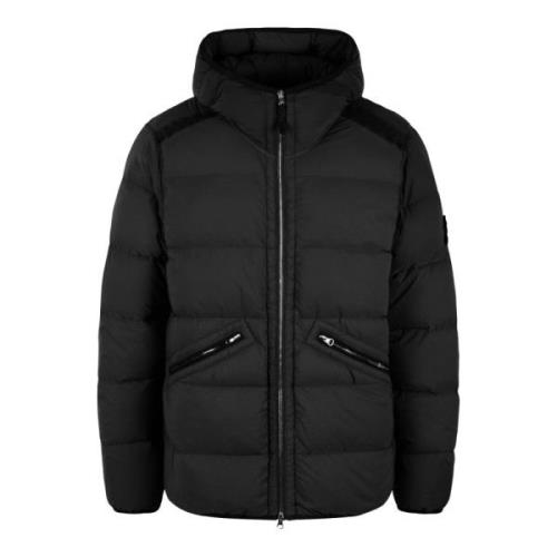 Stone Island Sömlös Tunnel Nylon Dunjacka Black, Herr