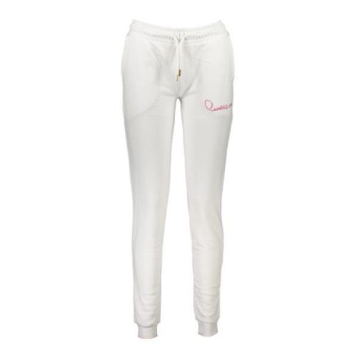 Cavalli Class Sportiga vita dambyxor med broderi White, Dam