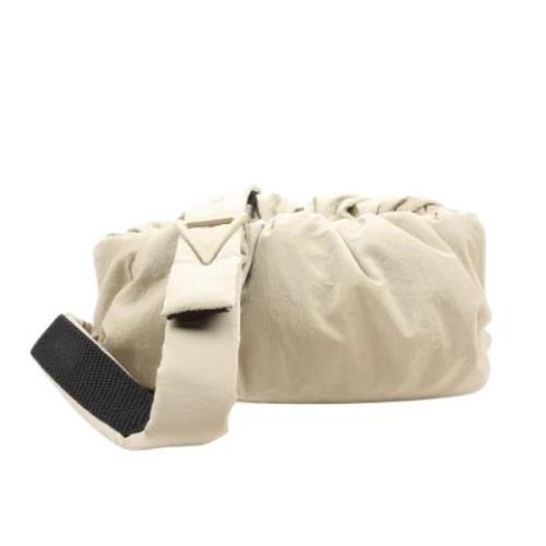 Bottega Veneta Vintage Pre-owned Canvas axelremsvskor Beige, Dam